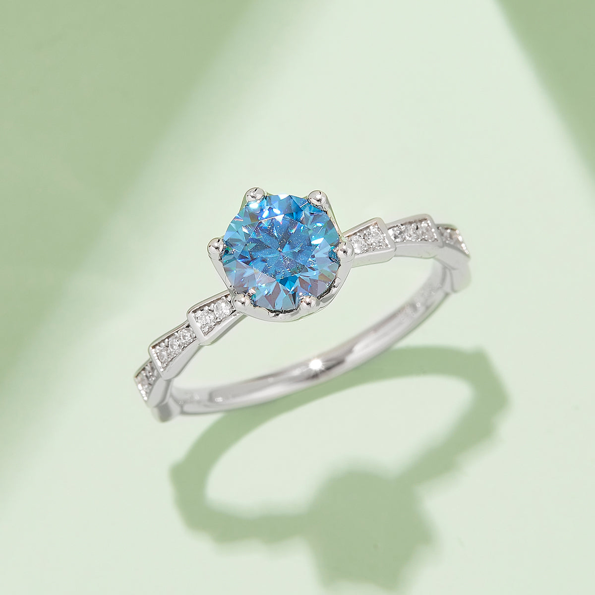 Mechanical Snake Design Moissanite Ring, S925 Silver Platinum Plating, 1CT D-Color