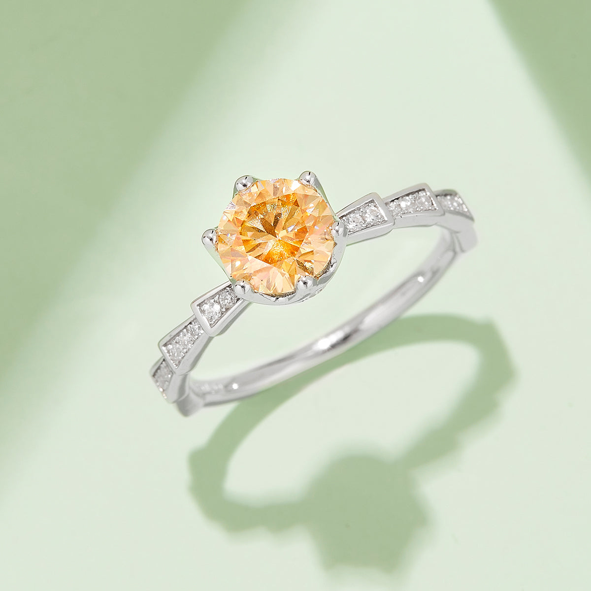 Mechanical Snake Design Moissanite Ring, S925 Silver Platinum Plating, 1CT D-Color