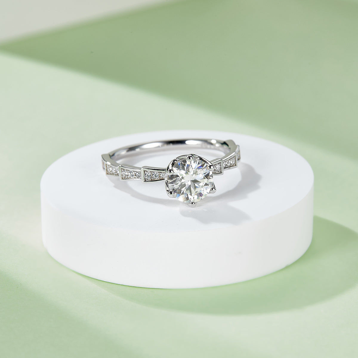 Mechanical Snake Design Moissanite Ring, S925 Silver Platinum Plating, 1CT D-Color